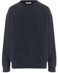 Jil Sander - Katoenen Sweatshirt Met Logo - Lyst