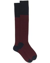 Gallo - Blaue windsor streifen wolle baumwolle socken - Lyst