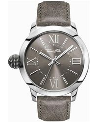 Thomas Sabo - Accessoires ,Grijs ,Leer Horloge Rebel With Karma 46 Mm Band Leer Wa 0294-273-210-46 Mm - Lyst