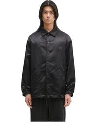 Y-3 - Jassen ,Zwart ,Katoen Gfx Coach Jacket - Lyst