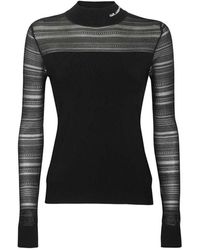 KARL LAGERFELD - Jersey De Cuello Alto Con Bordes Contrastantes, Mujer, Talla - Lyst