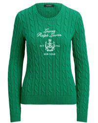 Ralph Lauren - Truien & Vesten ,Groen ,Katoen Rinett Knit Jumper - Lyst