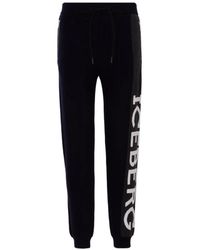Iceberg - Broeken ,Zwart ,Katoen Herenbroek Ab 05 7010 - Lyst