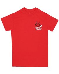 'es - Tops ,Rood ,Katoen Rode Skate Tee Korte Mouw T-Shirt - Lyst