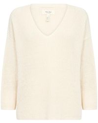 Part Two - Truien & Vesten ,Wit ,Katoen Eggnog Gebreide Trui Met 3/4 Mouwen - Lyst