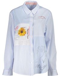 Desigual - Lange Mouwen Overhemd Met Italiaanse Kraag - Lyst