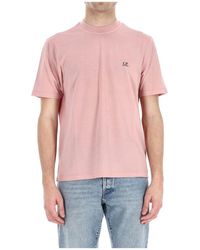 C.P. Company - Tops ,Roze ,Katoen Roze Katoenen T-Shirt En Polo - Lyst