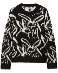MSGM - Round-Neck Knitwear - Lyst
