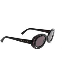 Marni - Accessoires ,Zwart ,Stijlvolle Zonnebril Voor Een Modieuze Look - Lyst