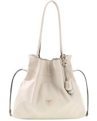 Guess - Tassen ,Wit ,Leer Karima Drawstring Tote - Lyst