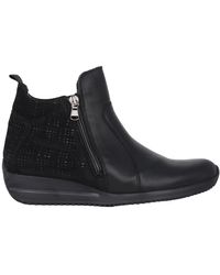 Waldläufer - Weit geschnittener lederstiefelette - schwarz - Lyst