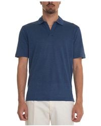 Gran Sasso - Leinen polo shirt mit seitenschlitzen - Lyst