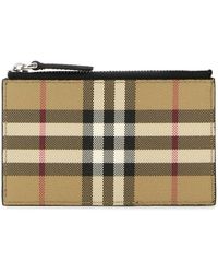 Burberry - Bedruckter Kartenhalter Aus Canvas - Lyst