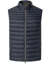 Hackett - Jassen ,Blauw ,Leer Ultra Lichtgewicht Gilet - Lyst