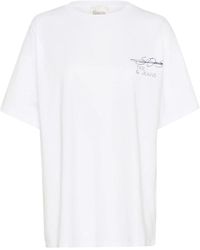 My Essential Wardrobe - Tops ,Wit ,Witte Sos Tee Met Korte Mouwen - Lyst