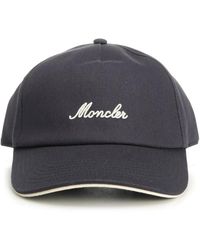 Moncler - Geborduurde Katoenen Gabardine Baseballpet - Lyst