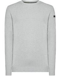 Rrd - Hoodies & Sweatvesten ,Grijs ,Grijze Trui Lange Mouw Melange - Lyst