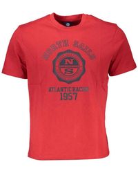 North Sails - Tops ,Rood ,Bedrukt Logo T-Shirt - Lyst