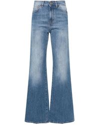 Dondup - Jeans ,Blauw ,Katoen Blauwe Wijde Pijp Broek Met Zakken - Lyst