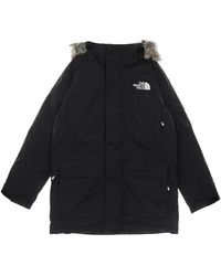 The North Face - Jassen ,Zwart ,Nylon Waterdichte Lange Jas Met Bontrand - Lyst