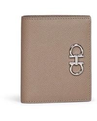 Ferragamo - Accessoires ,Bruin ,Leer Gancini Compact Wallet - Lyst