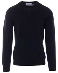 Alpha Studio - Truien & Vesten ,Blauw ,Trui Met Ronde Hals - Lyst