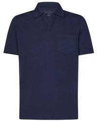 Sease - Blaues geripptes polo t-shirt - Lyst