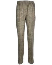 D.exterior - Broeken ,Bruin ,Leer Slim-Fit Broek - Lyst