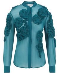 Dries Van Noten - Overhemden ,Blauw ,Chowsa Blouse - Lyst