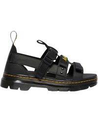 Dr. Martens - Element Webbing Leren Sandaal Rubberen Zool - Lyst