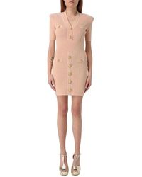 Balmain - Elegantes Minikleid Mit Knopfdetail - Lyst
