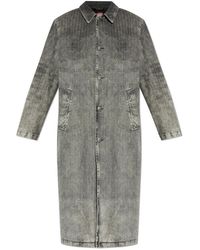 DIESEL - Jassen ,Grijs ,Katoen Padded Coat D-Jack-S1 - Lyst