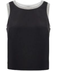 Herno - Tops ,Zwart ,Sleeveless Tops - Lyst