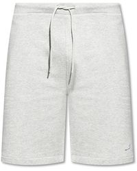 A.P.C Herren Bekleidung Kurze Hosen Baumwolle Joggingshorts mit Logo-Print in Grau für Herren 
