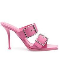 McQueen - Heeled Mules - Lyst