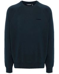 J.Lindeberg - Hoodies & Sweatvesten ,Blauw ,Katoen Blauwe Crew Neck Sweater Casual Stijl - Lyst