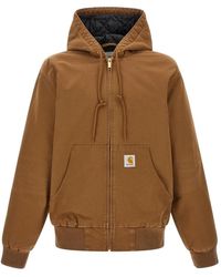 Carhartt - Jassen ,Bruin ,Katoen Og Active Jacket - Lyst