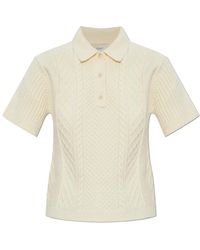 JW Anderson - Truien & Vesten ,Leer Top Met Een Kraag - Lyst