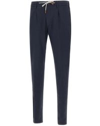 Eleventy - Broeken ,Blauw ,Katoen Jogger Pants - Lyst