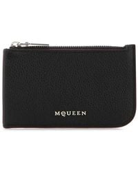 McQueen - Stilvolle Schwarze Lederkartenhalter - Lyst