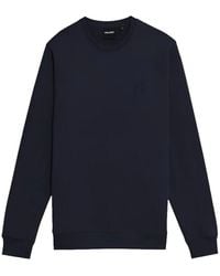 Lyle & Scott - Hoodies & Sweatvesten ,Blauw ,Katoen Superfine Katoenen Sweater Met Ronde Hals - Lyst