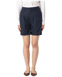 Woolrich - Korte Broeken ,Blauw ,Popline Short - Lyst