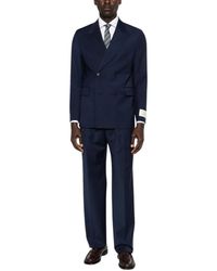 Manuel Ritz - Kostuums ,Blauw ,Wol Double-Breasted Suit - Lyst
