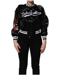Dolce & Gabbana - Jassen ,Zwart ,Katoen Blouson Jacket - Lyst