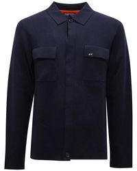 Sun 68 - Wollmischung Overshirt Strickpullover - Lyst