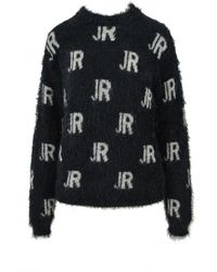 Femme Vêtements Sweats et pull overs Sweats et pull-overs Pull en maille à logo imprimé John Richmond en coloris Noir 
