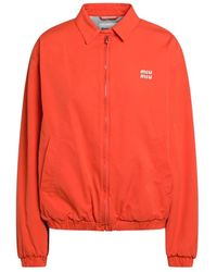 Miu Miu - Cotton Poplin Bomber Jacket - Lyst