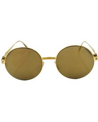 Mykita - Runde retro-sonnenbrille mit goldenen verspiegelten gläsern - Lyst