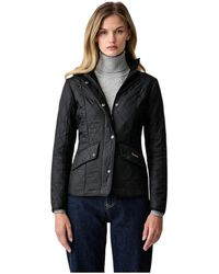 Barbour - Jassen ,Zwart ,Polyester Cavalry Polarquilt Jas - Lyst