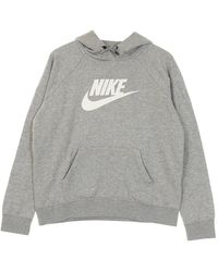 Nike - Fitness ,Grijs ,Katoen Essential Hoodie Longsleeve Sweatshirt - Lyst